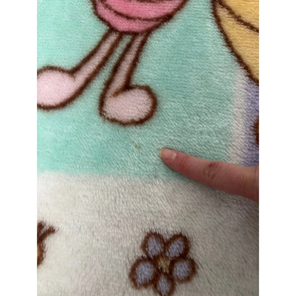 Vintage Winnie the Pooh & Piglet Crown Crafts Plush Baby Blanket 30